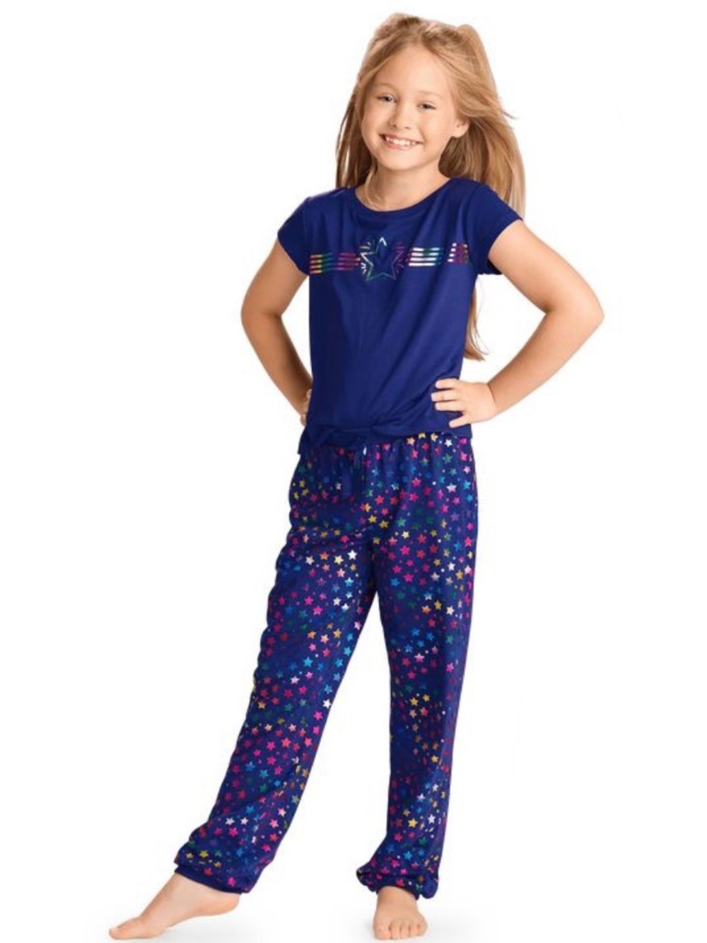 American Girl Kavi Sharma Shining Star Pajamas small xs 6 blue pj